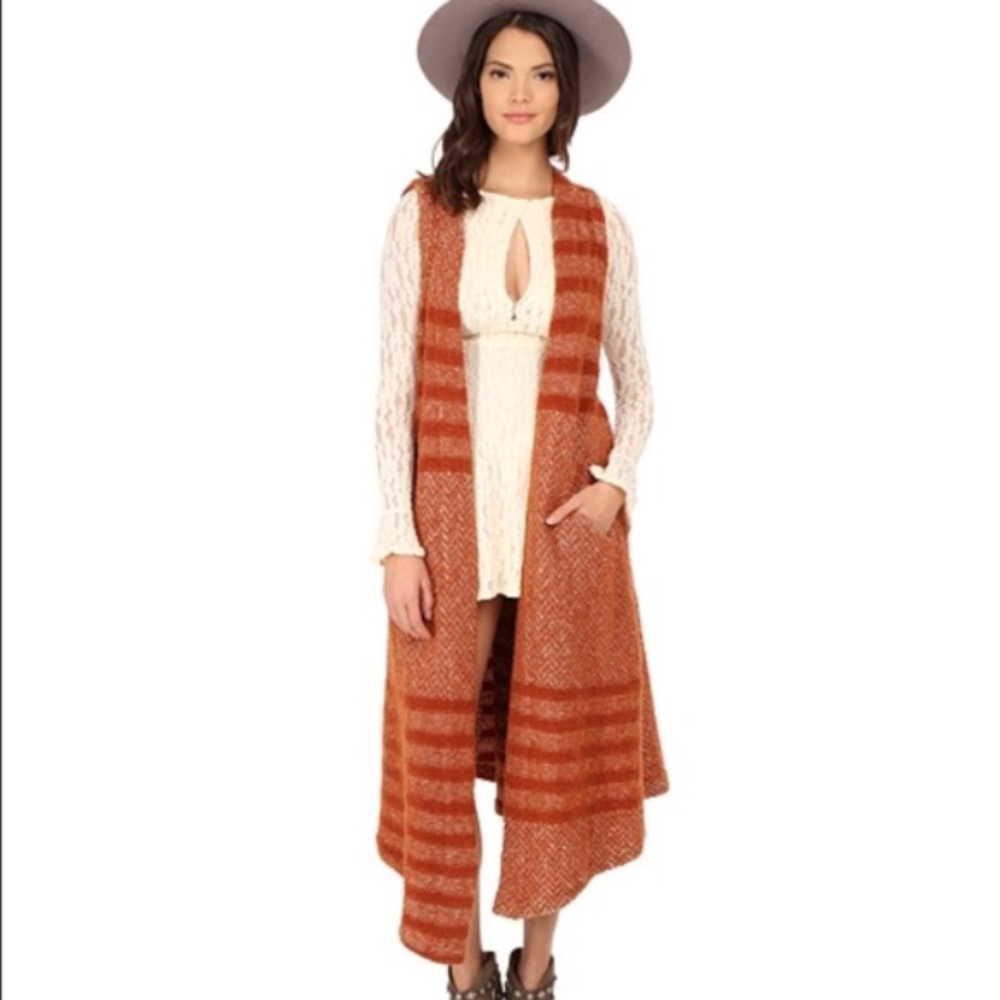Free People Floor Length Sweater Cardigan